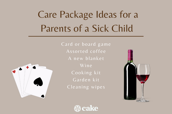 Care package ideas for a parent with a sick child